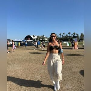 Brown Crop Top with Chain